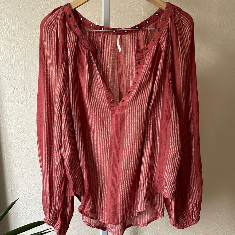Free People against all odds linen like oversized top